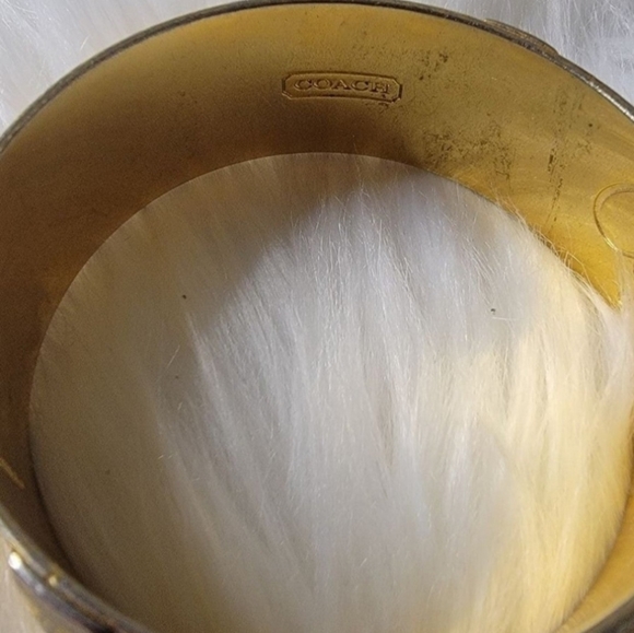 Coach Logo Quilted Hinged BangleUsed-like new - Picture 4 of 6